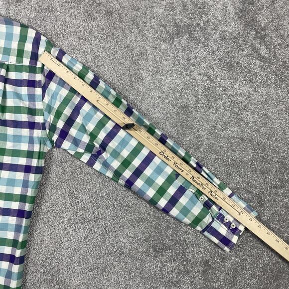 Boden Button Down Shirt Mens Extra Large Dress Shirt Plaid Cotton Easter Spring - Picture 11 of 12